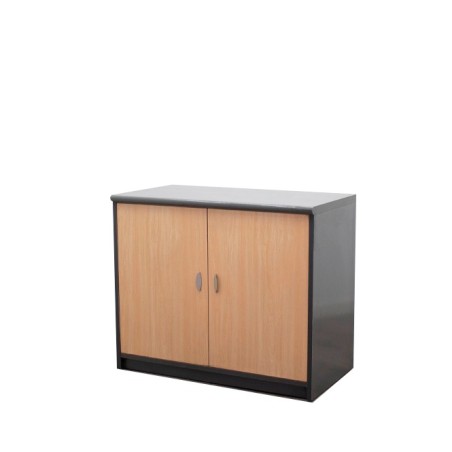 Armario bajo todo puerta gris y arce de 88,5cm - Mercaoficina