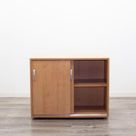 Armario bajo puertas correderas en peral de 90cm