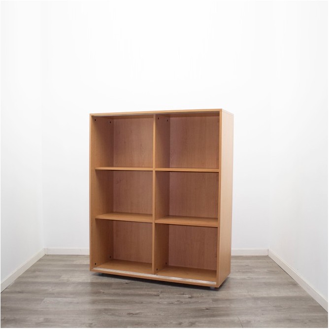 Armario librería en melamina cerezo de 120cm
