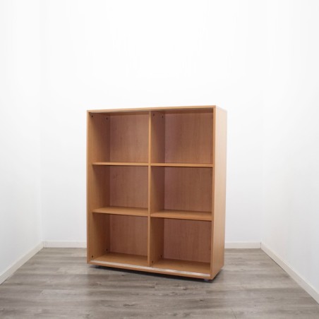 Armario librería en melamina cerezo de 120cm
