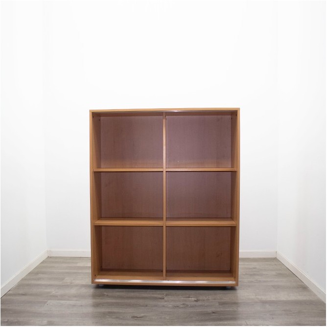 Armario librería en melamina cerezo de 120cm