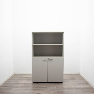 Armario medio puertas bajas melamina gris de 90,5cm 2