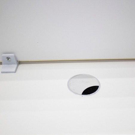 Mesa multipuestos de 2 puestos en blanca con separador de 200cm