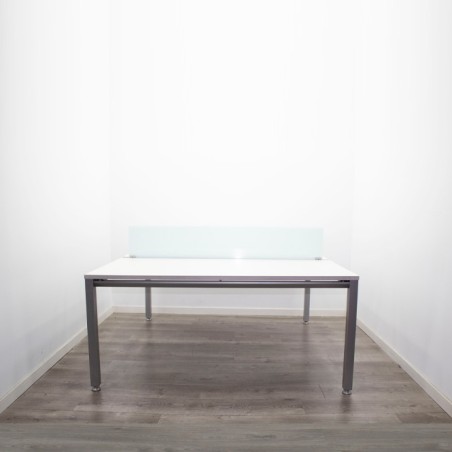 Mesa multipuestos 2 puestos separador metacrilato de 160cm