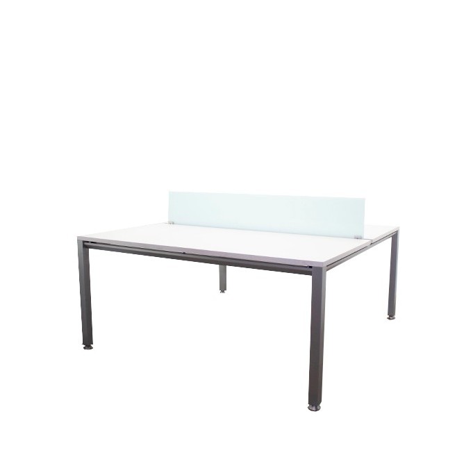 Mesa multipuestos 2 puestos separador metacrilato de 160cm