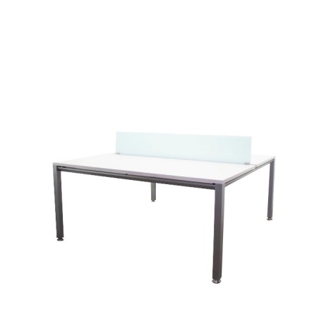 Mesa multipuestos 2 puestos separador metacrilato de 160cm