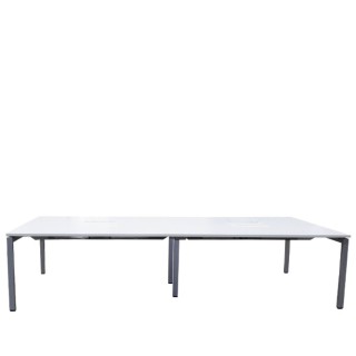 Mesa multipuestos 4 puestos en blanco de 320cm 2