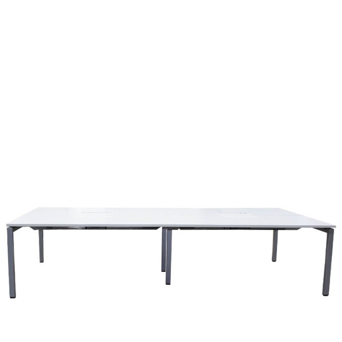 Mesa multipuestos 4 puestos en blanco de 320cm