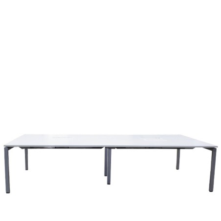 Mesa multipuestos 4 puestos en blanco de 320cm