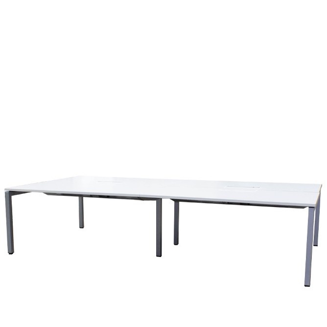 Mesa multipuestos 4 puestos en blanco de 320cm