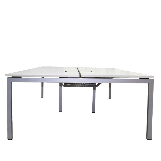 Mesa multipuestos 4 puestos en blanco de 320cm