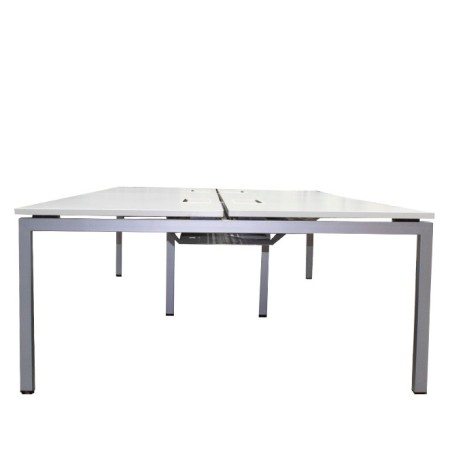 Mesa multipuestos 4 puestos en blanco de 320cm