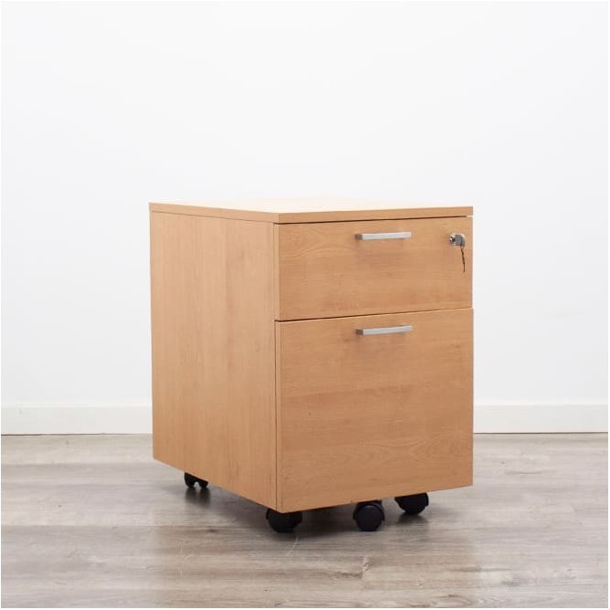 Cajonera cajón y archivo en melamina cerezo