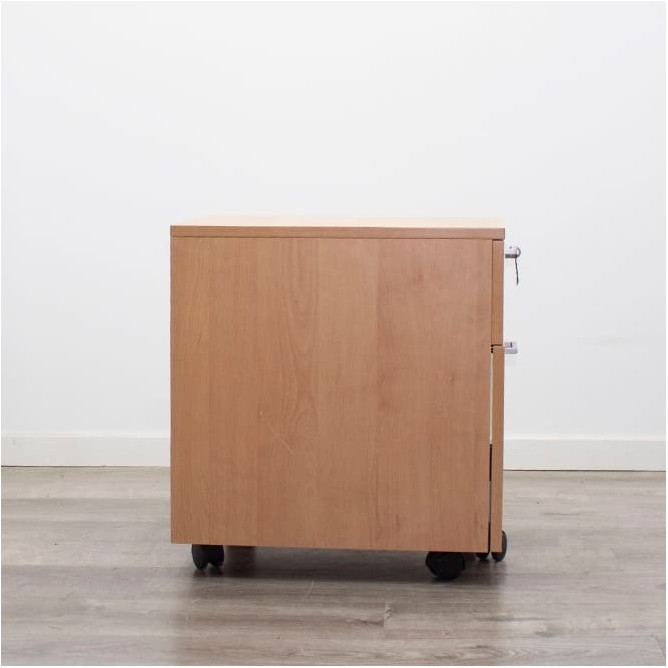Cajonera cajón y archivo en melamina baco y gris