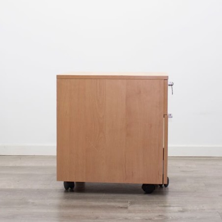 Cajonera cajón y archivo en melamina baco y gris