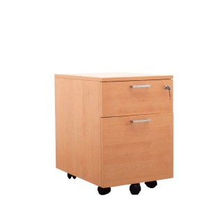 Cajonera cajón y archivo en melamina baco y gris