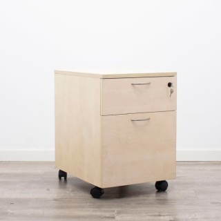 Cajonera cajón y archivo en melamina maple 2