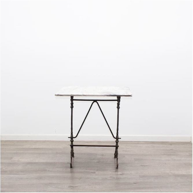Mesa auxiliar de hierro y mármol de 70cm