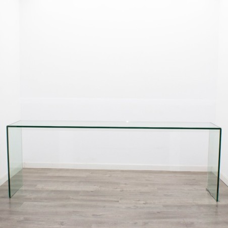 Mesa recibidor de cristal de 200,5cm