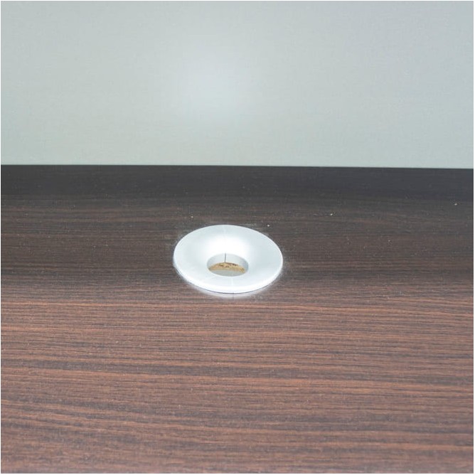 Mostrador con mesa en wengué y gris de 180cm