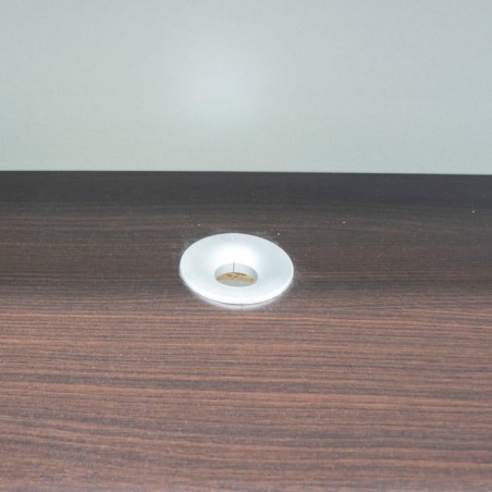 Mostrador con mesa en wengué y gris de 180cm