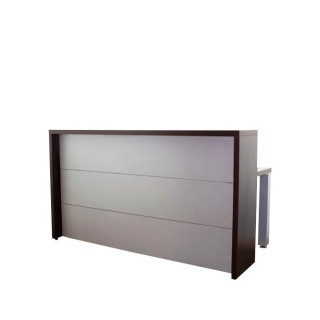 Mostrador con mesa en wengué y gris de 180cm