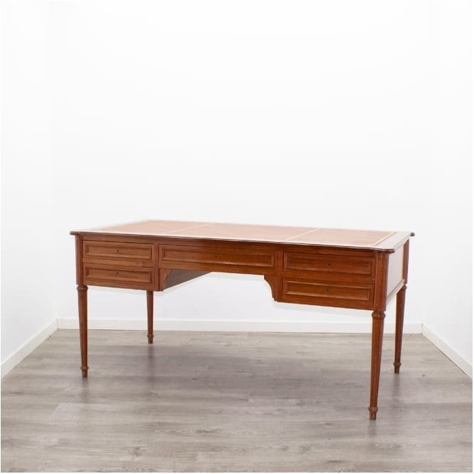 Mesa de dirección clásica en caoba de 163cm