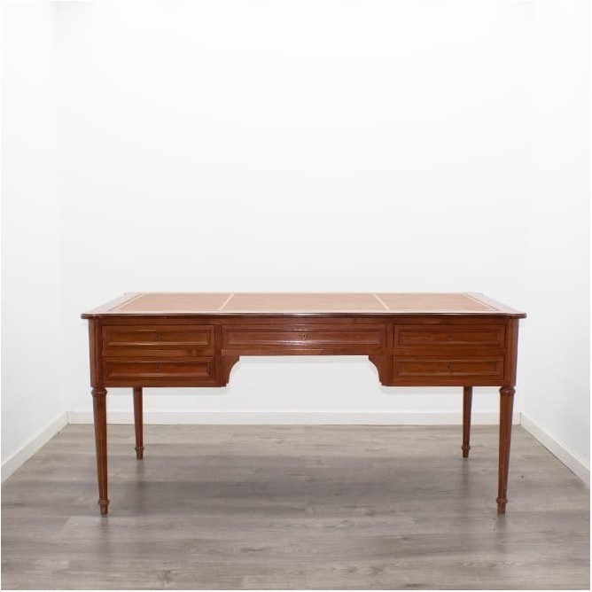 Mesa de dirección clásica en caoba de 163cm