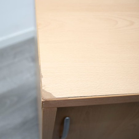 Credencia de 2 cuerpos en melamina cerezo de 120cm