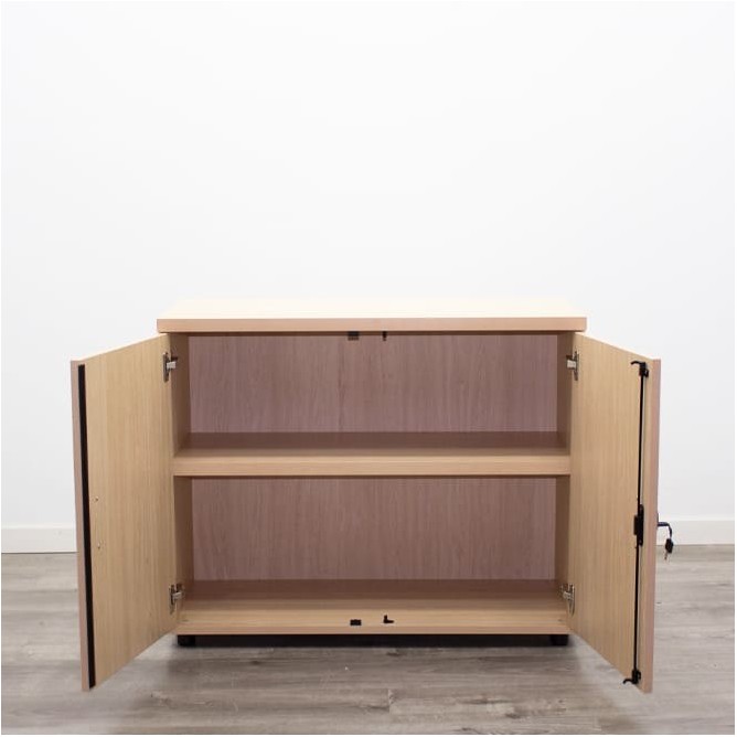 Armario bajo todo puerta melamina haya de 92cm