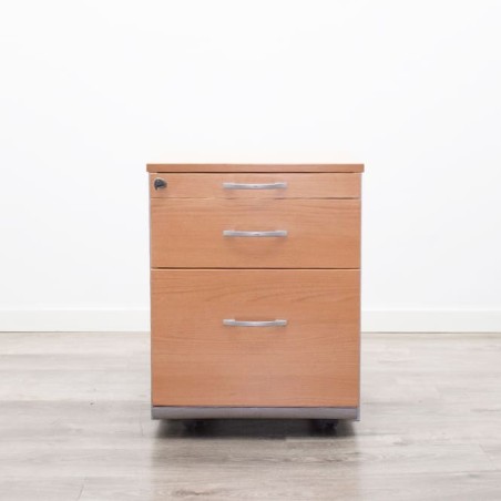 Cajonera cajón y archivo en peral y aluminio