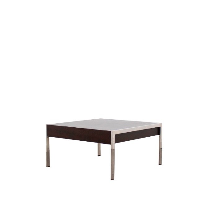 Mesa rincón cromada y wengué de 70cm