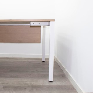 Mesa dirección con ala en blanco y roble de 200cm 2