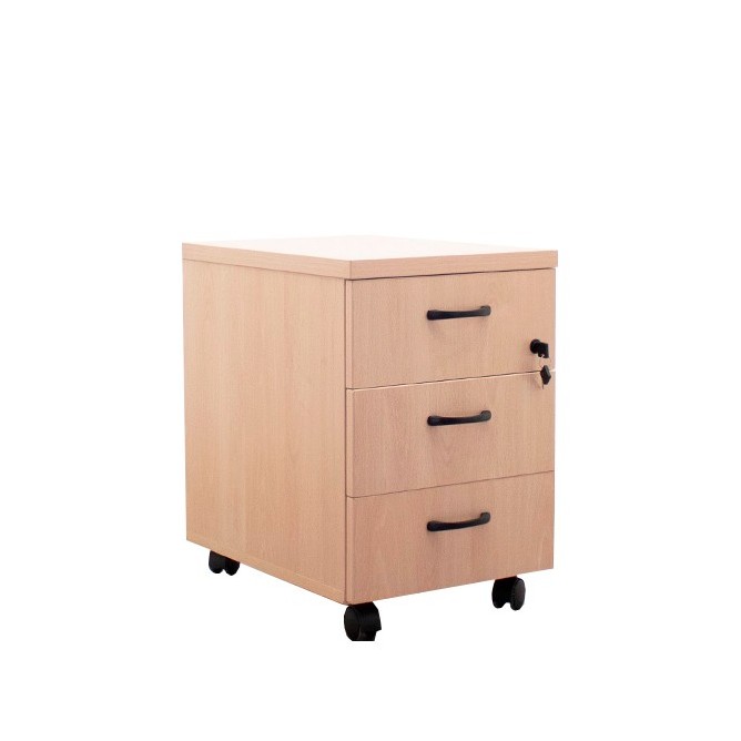 Cajonera 3 cajones melamina haya con llave
