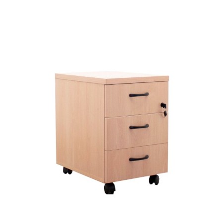 Cajonera 3 cajones melamina haya con llave