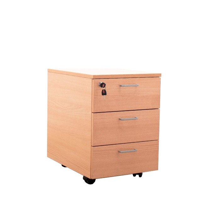 Cajonera 3 cajones melamina olmo con llave
