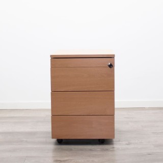 Cajonera melamina de 3 cajones y plumier con llave 2