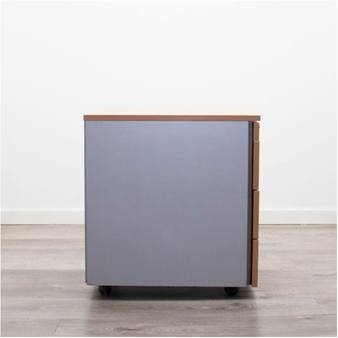 Cajonera melamina de 3 cajones y plumier con llave