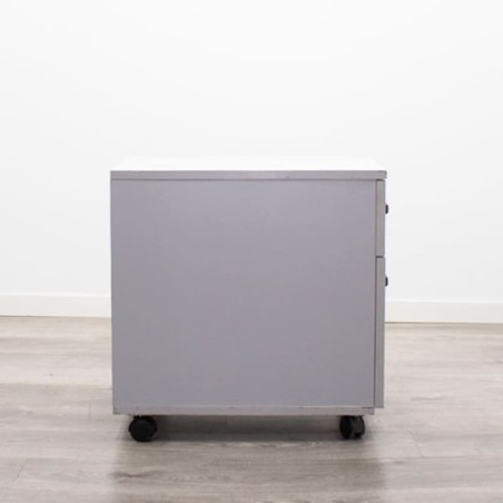 Cajonera de cajón y archivo  con llave melamina gris
