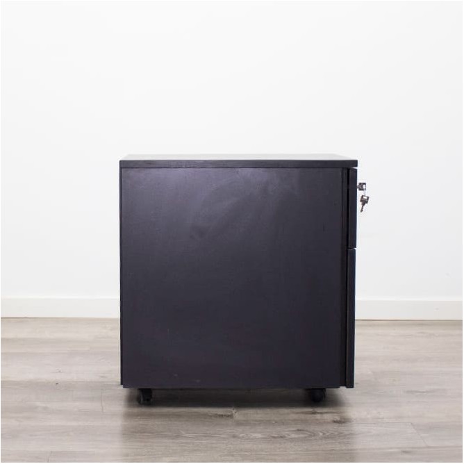 Cajonera cajón y archivo en melamina gris antracita
