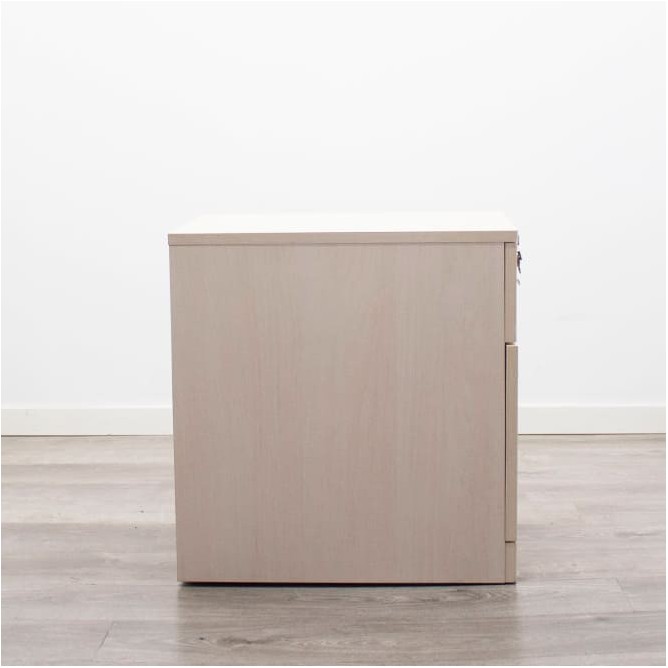 Cajonera melamina cajón y archivo en maple con llave