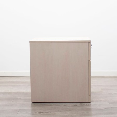 Cajonera melamina cajón y archivo en maple con llave