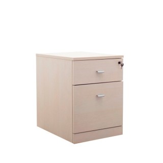 Cajonera melamina cajón y archivo en maple con llave