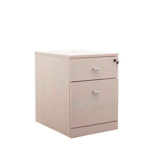 Cajonera melamina cajón y archivo en maple con llave