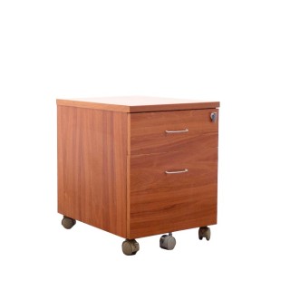 Cajonera de cajón y archivo en nogal con llave