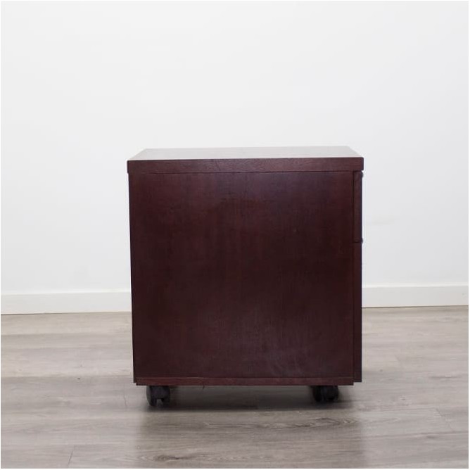 Cajonera de cajón y archivo en caoba con llave