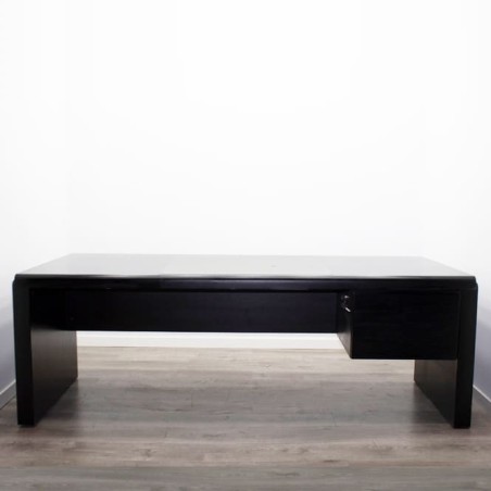 Mesa dirección negra con pata panel de 216cm