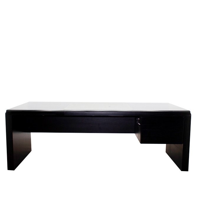 Mesa dirección negra con pata panel de 216cm