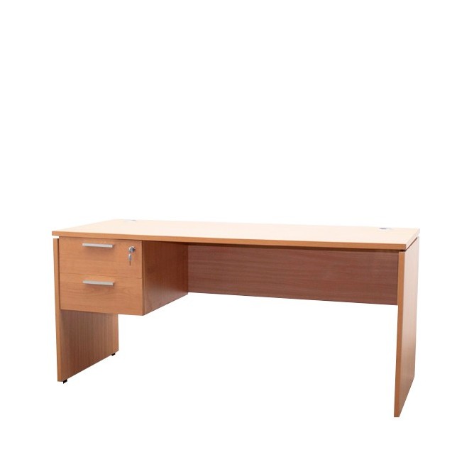 copy of Mesa operativa melamina peral con cajonera colgante (varias medidas)