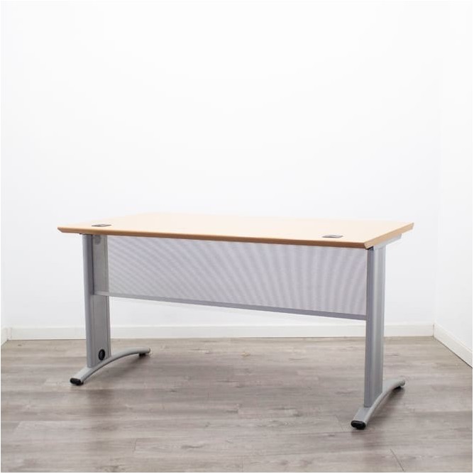Mesa operativa peral con pata en T invertida de 180cm